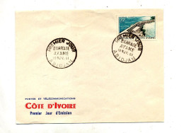 Lettre Fdc 1961 Barrage - Côte D'Ivoire (1960-...)