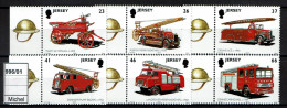 Jersey - 2001 - MNH - Anniversary St. Helier Fire Department - Fire Engines, Véhicules De Pompiers, Brandweer Wagens - Jersey