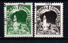 Archipel Des Comores - 1950 - Tb Taxe N° 1/2 - Oblit - Used - Used Stamps