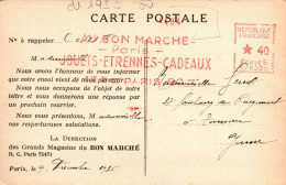 N°4141 W -Ema Rouge -au Bon Marche Paris -jouets étrennes Cadeaux- - Mechanical Postmarks (Other)