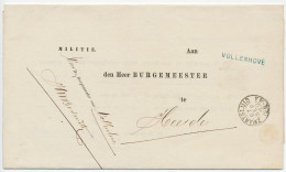 Dienst Drukwerk - Naamstempel Vollenhove 1880 - Brieven En Documenten