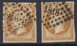 France - Napoléon N° 13B X 2 - Cote :  70 € - 1853-1860 Napoléon III.