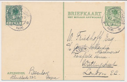 Briefkaart G. 217 / Bijfrankering Den Haag - GB / UK 1926 - Postwaardestukken