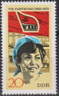 1971 DDR ** Mi:DD 1677, Sn:DD 1303, Yt:DD 1367, Bäuerin, Parteitag Der SED (l) - Unused Stamps