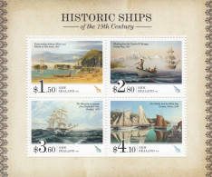 2022 New Zealand Historic Ships Souvenir Sheet MNH @ BELOW FACE VALUE - Unused Stamps