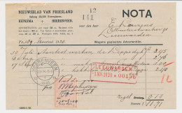 Heerenveen - Leeuwarden 1920 - Nota  - Unclassified