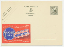 Publibel - Postal Stationery Belgium 1952 Gevaert - Photography - Film - Fotografie