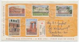 Registered Cover / Postmark Suriname 1961 Buildings Of Suriname - Altri & Non Classificati