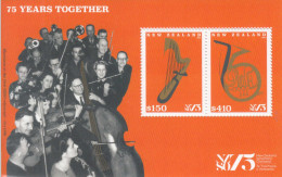 2022 New Zealand Symphony Orchestra Musical Instruments Music  Souvenir Sheet MNH @ BELOW FACE VALUE - Unused Stamps