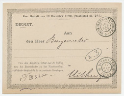 Dienst Groningen - Uithuizen 1903 - Kapitein Militair Onderricht - Unclassified