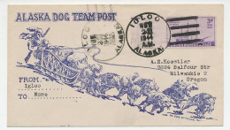 Cover / Postmark USA 1944 Alaska Dog Team Post - Igloo - Expediciones árticas