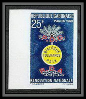 90121b Gabon (gabonaise) Non Dentelé ** MNH Imperf N°248 Tolérance Renovation - Gabun (1960-...)
