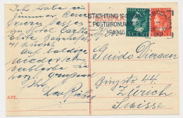 Briefkaart G. 289 / Bijfrankering Amsterdam - Zwitserland 1947 - Postwaardestukken