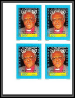 90069c Cameroun Cameroon Non Dentelé ** MNH Imperf N°805 Desmond Tutu Prix Nobel De La Paix Bloc 4 - Premio Nobel