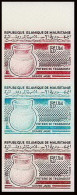 90041b Mauritanie Essai (proof) Non Dentelé ** MNH Imperf - N°369 Poterie Grande Jarre - Bande De 3 Pottery Strip - Mauritania (1960-...)