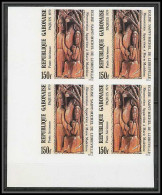 90025d Gabon (gabonaise) Non Dentelé ** MNH Imperf N°220 Sculptures Eglises (church) Paques Easter - Sculpture