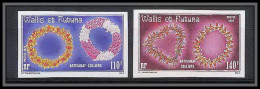 90017 Wallis Et Futuna Non Dentelé ** MNH Imperf N°241/242 Collier Bijoux Jewels Cote 28 Euros - Geschnittene, Druckproben Und Abarten