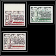 90039b N°370 Poterie Cruche A Col Filtre Mauritanie Essai (proof) Non Dentelé ** MNH Imperf Pottery 3 Colors - Altri & Non Classificati