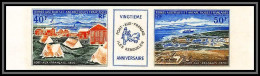 90012d Taaf Terres Australes PA N°25/26 26A Port-aux-français Non Dentelé ** MNH Imperf - Non Dentelés, épreuves & Variétés