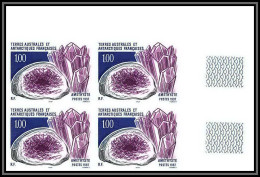 90006c/ Terres Australes Taaf N°213 Améthyste Mineraux Non Dentelé Imperf ** MNH Bloc 4 - Ongetande, Proeven & Plaatfouten