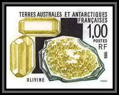 90003d/ Terres Australes Taaf N°195 Olivine Mineaux Mineral Non Dentelé Imperf ** MNH  - Imperforates, Proofs & Errors