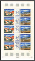 90012 Taaf Terres Australes PA N°25/26 26A Port-aux-français Non Dentelé ** MNH Imperf Feuille Sheet Type 2 - 1 Trait - Non Dentelés, épreuves & Variétés