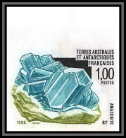 89999e/ Terres Australes Taaf N°203 Amazonite Mineraux Minerals Non Dentelé Imperf ** MNH Bord De Feuille - Non Dentelés, épreuves & Variétés