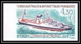 89986e/ Terres Australes Taaf N°191 Le Kerguelen Trémarec Bateau Ship Non Dentelé Imperf ** MNH Bord De Feuille - Geschnittene, Druckproben Und Abarten