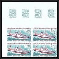 89986c/ Terres Australes Taaf N°191 Le Kerguelen Trémarec Bateau Ship Non Dentelé Imperf ** MNH Bloc 4 - Geschnittene, Druckproben Und Abarten