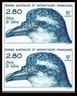89980g/ Terres Australes Taaf N°188 Prion De Salvin Oiseaux Birds Non Dentelé Imperf ** MNH Paire - Ongetande, Proeven & Plaatfouten