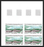 89969c/ Terres Australes Taaf PA N°140 Port-Couvreux Non Dentelé Imperf ** MNH Bloc De 4 - Ongetande, Proeven & Plaatfouten