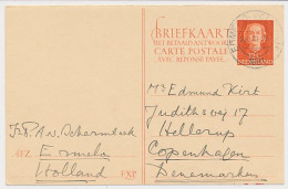 Briefkaart G. 305 V-krt. Ermelo - Denemarken 1951 - Postwaardestukken