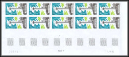 89958/ Terres Australes Taaf N°205 Station De La Pointe Bénédicte Non Dentelé Imperf ** MNH Bloc 10 Coin Daté - Imperforates, Proofs & Errors