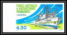 89949e/ Terres Australes Taaf N°208 Navire L'Austral Ship Non Dentelé Imperf ** MNH Bord De Feuille - Ongetande, Proeven & Plaatfouten