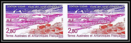 89938f/ Terres Australes Taaf N°199 Station Sodar Non Dentelé Imperf ** MNH Paire - Imperforates, Proofs & Errors