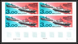 89925a Terres Australes Taaf N°215 Bateau Marion Dufresne Ship Boat Non Dentelé Imperf ** MNH Coin Daté Type 2 Traits - Imperforates, Proofs & Errors