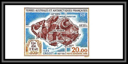 89913f Terres Australes Taaf PA N°137 Carte Ile De Crozet Island Non Dentelé Imperf ** MNH - Imperforates, Proofs & Errors
