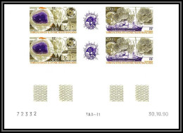 89912c Terres Australes Taaf PA N°117A Climats Ozone Ballons Balloon Non Dentelé Imperf ** MNH Coin Daté Type 1  - Imperforates, Proofs & Errors