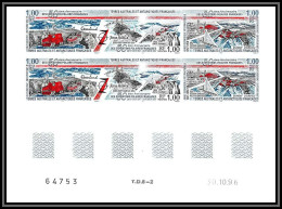 89910b Terres Australes Taaf N°223/225 Groenland Manchot Chien Penguin Dog Non Dentelé Imperf ** MNH Coin Daté Type 1 - Imperforates, Proofs & Errors