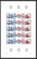 89909 Terres Australes Taaf PA N°106A 105/106 Navire La Curieuse Ship Non Dentelé Imperf ** MNH Feuille Sheet Type 1 - Imperforates, Proofs & Errors