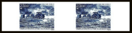 89903e Terres Australes Taaf PA N°138 Raid Dome Convoi Non Dentelé Imperf ** MNH Paire - Imperforates, Proofs & Errors