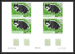 89904b Terres Australes Taaf N°186 Chat Cat Non Dentelé Imperf ** MNH Coin Daté Type 1 (sans Traits) - Geschnittene, Druckproben Und Abarten