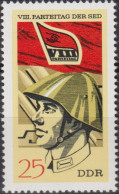 1971 DDR ** Mi:DD 1678, Sn:DD 1305, Yt:DD 1369, Soldat, Parteitag Der SED (l) - Ungebraucht