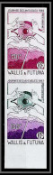 90629a Wallis Et Futuna N°120 Aveugles Aveugle Blind Paire Mulicolore Essai Proof Non Dentelé Imperf ** MNH  - Non Dentelés, épreuves & Variétés