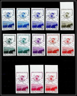 90623 Wallis Et Futuna N°120 Aveugles Aveugle Blind 13 Couleurs Differentes Essai Proof Non Dentelé Imperf ** MNH  - Non Dentelés, épreuves & Variétés