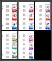 90623a Wallis Et Futuna120 Aveugles Aveugle Blind 5 Bandes 3 Differentes Strip RRR Essai Proof Non Dentelé Imperf ** MNH - Médecine