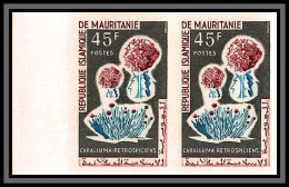 90586g Mauritanie N°187 Fleurs Flowers Caralluma Retrospiciens Paire Non Dentelé Imperf MNH **  - Mauretanien (1960-...)