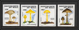 90576 Mali N°515/518 Champignons (mushrooms Funghi) Non Dentelé Imperf MNH **  - Champignons