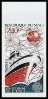 90554d Mali N°481 Upu Titanic Bateau Boat 1983 Non Dentelé Imperf ** MNH Satellite Telecom Luxe - U.P.U.