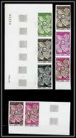 90567c Afars Et Issas Essai (trial Color) Non Dentelé IMPERF N°389 Upu Coin Daté 19/08/1974 8 Couleurs Multicolores - Unused Stamps